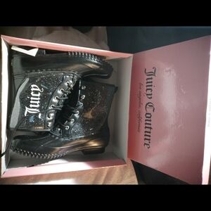 Juicy Couture Black Glitter Boots